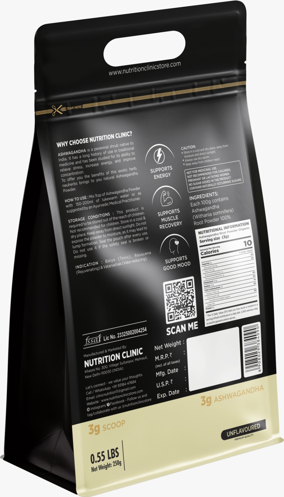 Nutrition Clinic Ashwagandha Powder