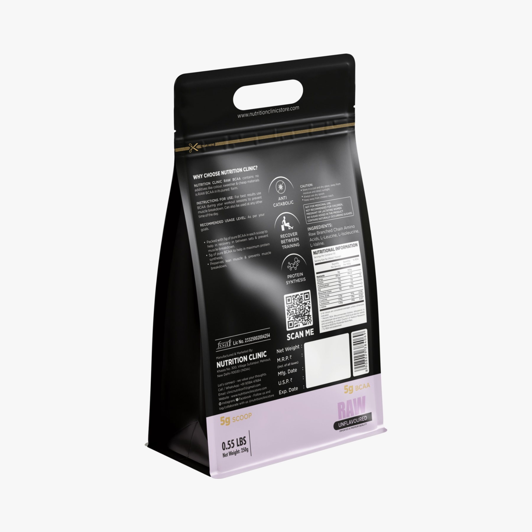 Nutrition Clinic BCAA Raw