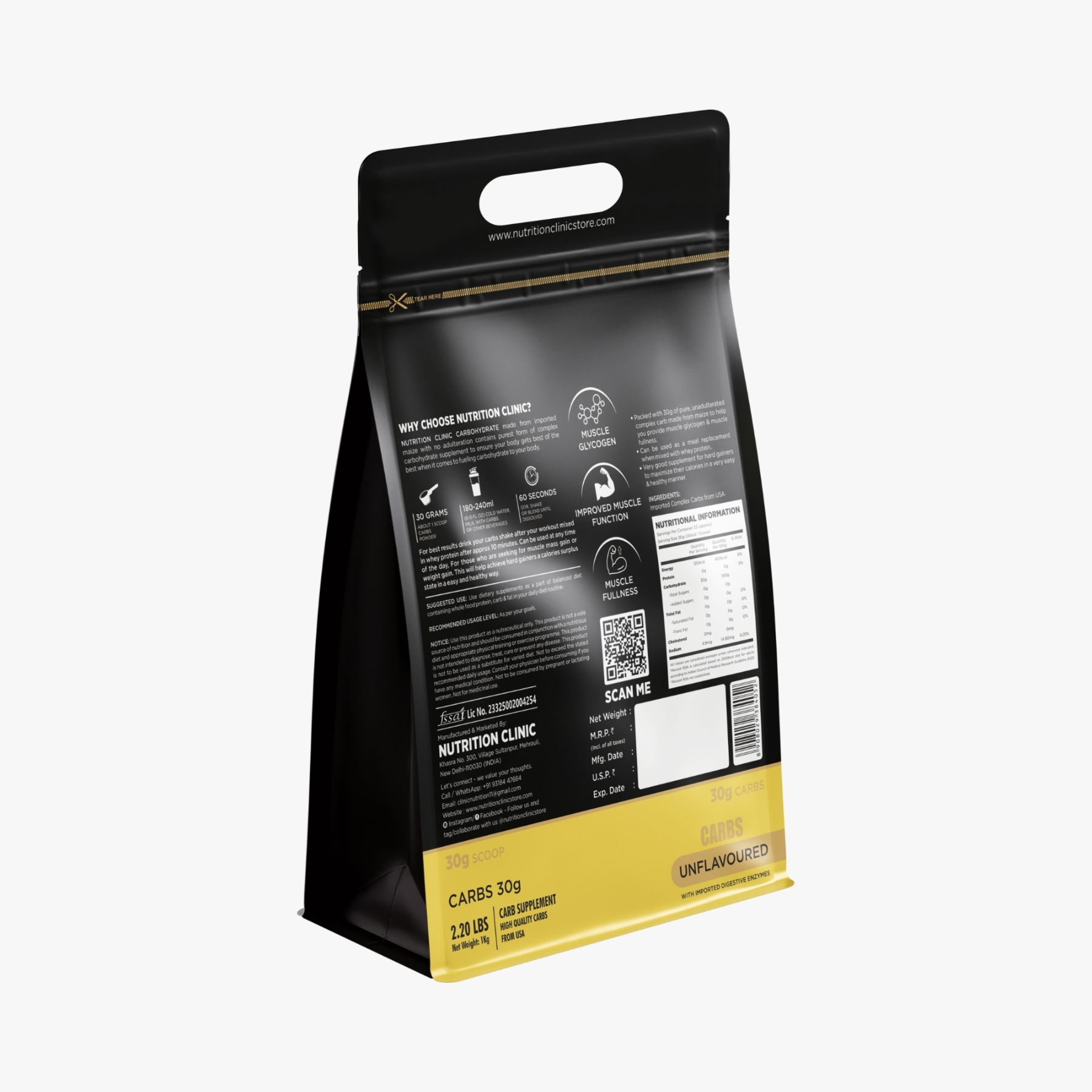 Nutrition Clinic Maize Carbs - 1000g